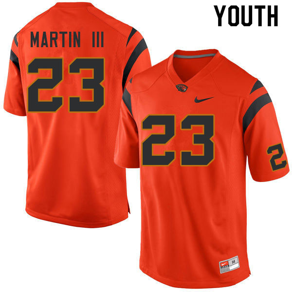 Youth #23 Fred Martin III Oregon State Beavers College Football Jerseys Sale-Orange